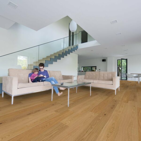 Landhausdiele Eiche Light 15/Chêne 15/Rovere 15 Gebürstet Klebeparkett naturgeölt gefast